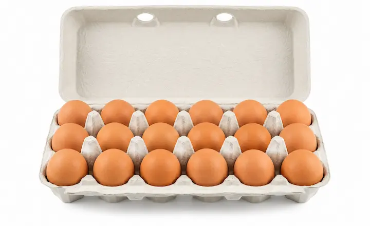 18 egg cartons for medium capacity egg packaging