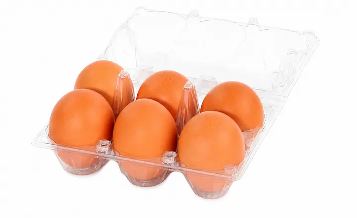 6 egg cartons for small retail egg packs