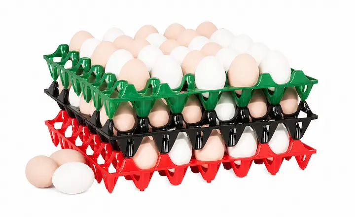 egg transport tray for bulk egg storage and transportation
