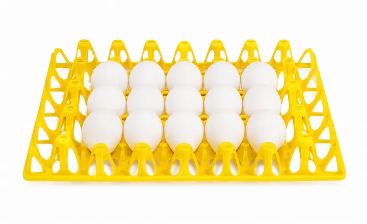 hatching egg tray for hatchery egg incubation and handling