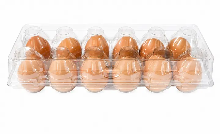 plastic egg cartons for egg storage and retail display