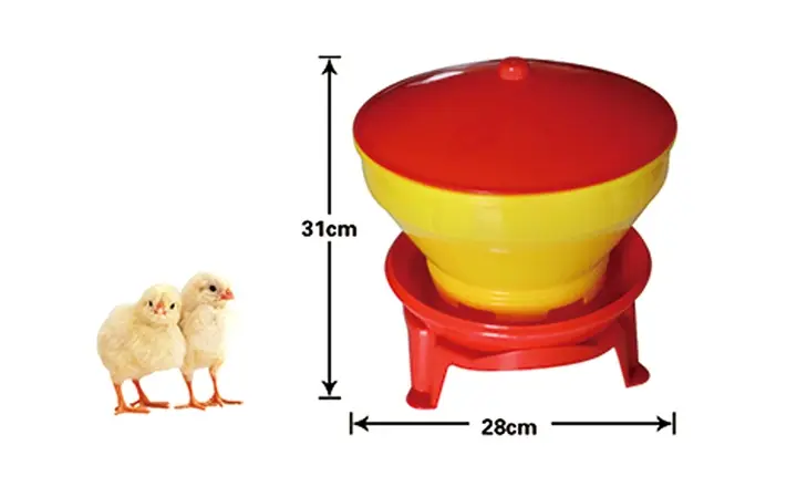 LL-AA-8-2 5kg Raised Covered Poultry Feed Bowl