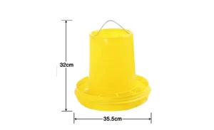 8kg Hanging Poultry Feeder with Wide Feeding Openings – Ø35.5 × 32 cm