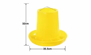 8kg Hanging Poultry Feeder with Fine Feeding Grille – Ø35.5 × 32 cm