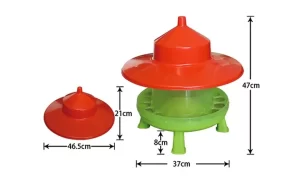 8kg Covered Raised-Leg Chicken Feeder