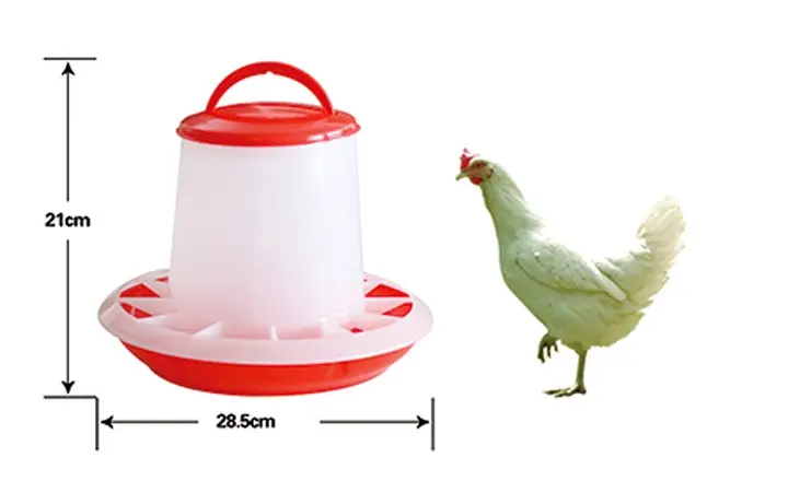 LL-NNT03 3kg Hanging Chicken Feeder with Lid – Ø28.5 × 21 cm